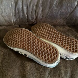 VANS Patchwork Checkerboard Slip-On‎ Sneakers Women’s Size 6 No Laces